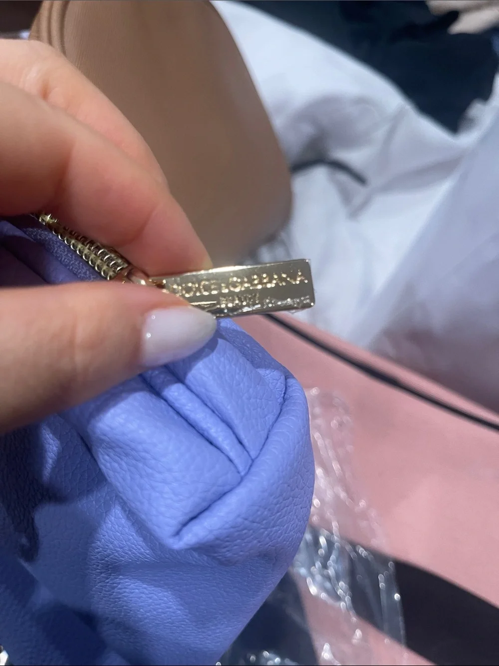 Dolce & Gabbana Lilac Logo Cosmetic Pouch